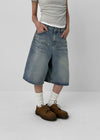 Horemt Washed Bermuda Denim Pants