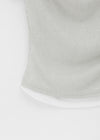 Dipping Halter Layered Shirring Short Sleeve T-shirt