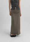 Murak Shirring Layered Long Skirt