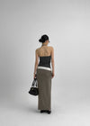 Murak Shirring Layered Long Skirt
