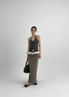 Murak Shirring Layered Long Skirt