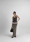 Murak Shirring Layered Long Skirt