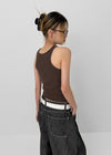 Hoveton Ribbed halter sleeveless