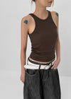 Hoveton Ribbed halter sleeveless
