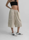 (UNISEX) Zombie Banding Cargo Bermuda Shorts
