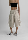 (UNISEX) Zombie Banding Cargo Bermuda Shorts
