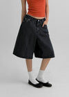 Ziplo Striped Bermuda Denim Pants