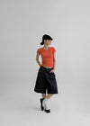 Ziplo Striped Bermuda Denim Pants
