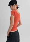 Treon Layered Halter Short Sleeve T-shirt