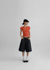 Treon Layered Halter Short Sleeve T-shirt