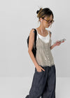 Ketu Flower Lace Sleeveless Blouse