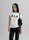 Tenrou Shirring Printing Short-sleeved T-shirt