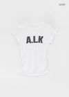 Tenrou Shirring Printing Short-sleeved T-shirt