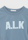 Tenrou Shirring Printing Short-sleeved T-shirt