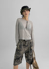 Tsha Strap Camo Cargo Bermuda Pants
