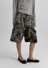Tsha Strap Camo Cargo Bermuda Pants