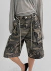 Tsha Strap Camo Cargo Bermuda Pants