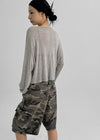 Tsha Strap Camo Cargo Bermuda Pants