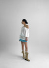 Select Lettering Off-shoulder Short Sleeve T-shirt