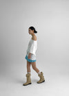 Select Lettering Off-shoulder Short Sleeve T-shirt