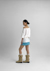 Select Lettering Off-shoulder Short Sleeve T-shirt