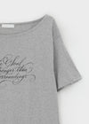 Select Lettering Off-shoulder Short Sleeve T-shirt