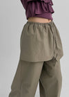Jackt Layered Wrap Skirt Pants