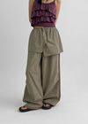 Jackt Layered Wrap Skirt Pants
