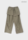 Jackt Layered Wrap Skirt Pants