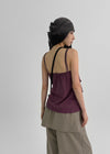 Novak Shirring Cancan Round Sleeveless