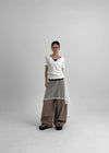 Contz Unbalanced Lace Layered Wrap Skirt