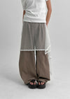 Contz Unbalanced Lace Layered Wrap Skirt