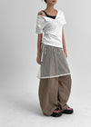 Contz Unbalanced Lace Layered Wrap Skirt