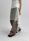 Contz Unbalanced Lace Layered Wrap Skirt