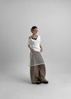 Contz Unbalanced Lace Layered Wrap Skirt