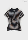Geltra Shirring Collar Short Sleeve T-shirt