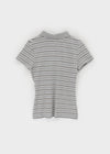Geltra Shirring Collar Short Sleeve T-shirt