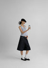 Bissen Pattern Frill Sleeveless Blouse