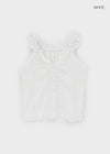 Bissen Pattern Frill Sleeveless Blouse