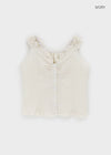 Bissen Pattern Frill Sleeveless Blouse