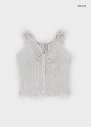 Bissen Pattern Frill Sleeveless Blouse