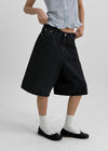 Ziplo Striped Bermuda Denim Pants