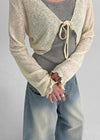 Xile linen cropped cardigan