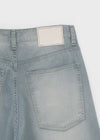 Nend Summer Washed Ribbed Wide Denim Pants
