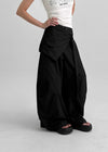 Relvina Set - Eyelet Layered Wrap Skirt And Wide Pants