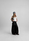 Relvina Set - Eyelet Layered Wrap Skirt And Wide Pants