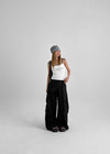 Relvina Set - Eyelet Layered Wrap Skirt And Wide Pants