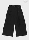 Relvina Set - Eyelet Layered Wrap Skirt And Wide Pants