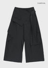 Relvina Set - Eyelet Layered Wrap Skirt And Wide Pants