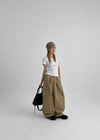 (UNISEX) Cladded Pigment Cargo Balloon Wide Two-way Pants